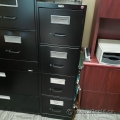 Staples Black 4 Drawer Vertical File Cabinet, Locking